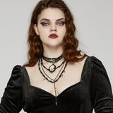 Ashgrave Gothic Pearl Cross and Cameo Necklace Set