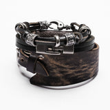 Lethe Punk Faux Leather PU Bracelet Set