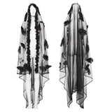 Viper Gothic Sheer Feather Veil Accessory