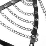 Knell Punk Faux Leather Chain Harness