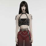 Knell Punk Faux Leather Chain Harness
