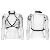Knell Punk Faux Leather Chain Harness
