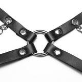 Knell Punk Faux Leather Chain Harness