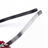 Canticle Gothic Bead Chain Headpiece in Red
