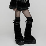Keres Punk Fur Buckle Leg Warmers