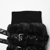 Keres Punk Fur Buckle Leg Warmers