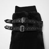 Keres Punk Fur Buckle Leg Warmers