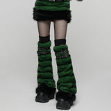 Oberon Punk Fur Buckle Leg Warmers