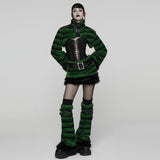 Oberon Punk Fur Buckle Leg Warmers