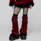 Monkshood Punk Fur Buckle Leg Warmers