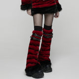 Monkshood Punk Fur Buckle Leg Warmers