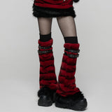 Monkshood Punk Fur Buckle Leg Warmers
