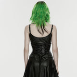 Grotto Punk Cyber Laced Zipper Waist Corset