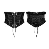 Grotto Punk Cyber Laced Zipper Waist Corset