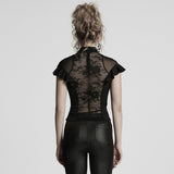 Ireful Gothic Lace Mesh Shirt