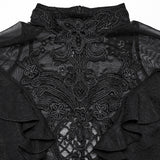 Ireful Gothic Lace Mesh Shirt
