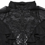 Ireful Gothic Lace Mesh Shirt