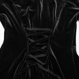 Mournveil Victorian Gothic Lace Velvet Top