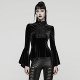 Mournveil Victorian Gothic Lace Velvet Top