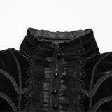 Mournveil Victorian Gothic Lace Velvet Top