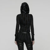 Xenith Punk Distressed Buckle Hooded Top
