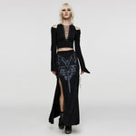 Grimalkin Cold Shoulder Sleeve Top - PunkRave