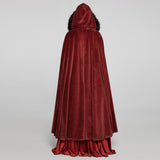 Bloodroot Gothic Faux Fur Cloak