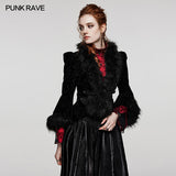 Vortex Victorian Velvet Faux Fur Jacket