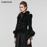 Vortex Victorian Velvet Faux Fur Jacket