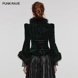 Vortex Victorian Velvet Faux Fur Jacket