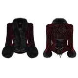 Vortex Victorian Velvet Faux Fur Jacket
