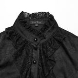 Akeldama Gothic Lace Ruffle Blouse