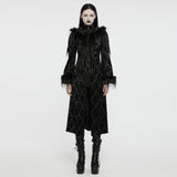 Atrophy Gothic Velvet Feather Coat