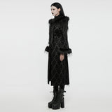Atrophy Gothic Velvet Feather Coat