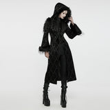 Atrophy Gothic Velvet Feather Coat
