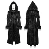 Atrophy Gothic Velvet Feather Coat