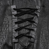 Gargoyle Victorian Gothic Puff Sleeve Faux Leather Shirt