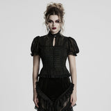 Malache Victorian Gothic Lace Ruffle Blouse
