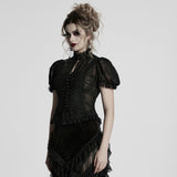 Malache Victorian Gothic Lace Ruffle Blouse
