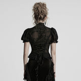 Malache Victorian Gothic Lace Ruffle Blouse