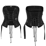 Medusa Gothic Faux Leather Lace-UP Corset