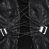 Medusa Gothic Faux Leather Lace-UP Corset