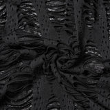 Cipher Punk Lace Distressed Shawl Top