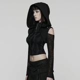 Ephemera Punk Hooded Buckle Top