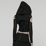 Ephemera Punk Hooded Buckle Top
