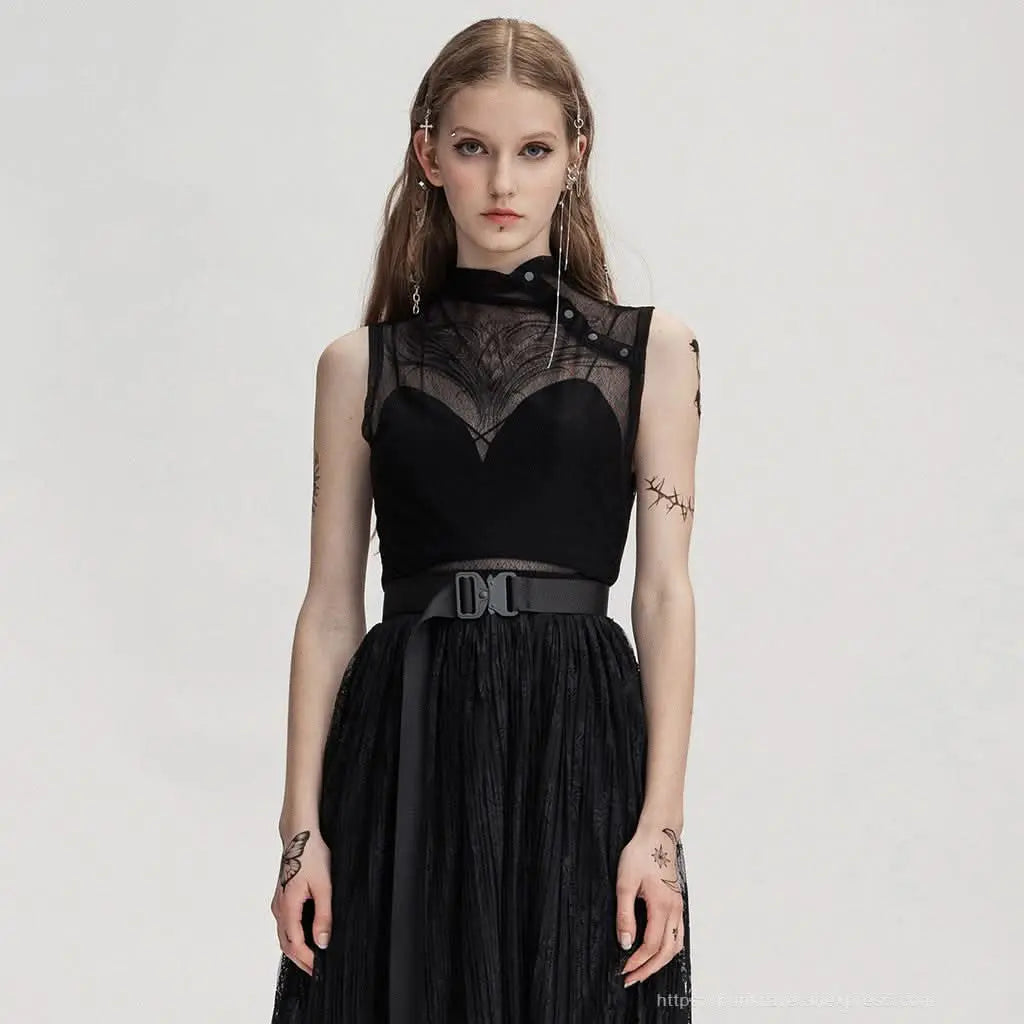 Weaving Maiden Mesh Tank Top - PunkRave