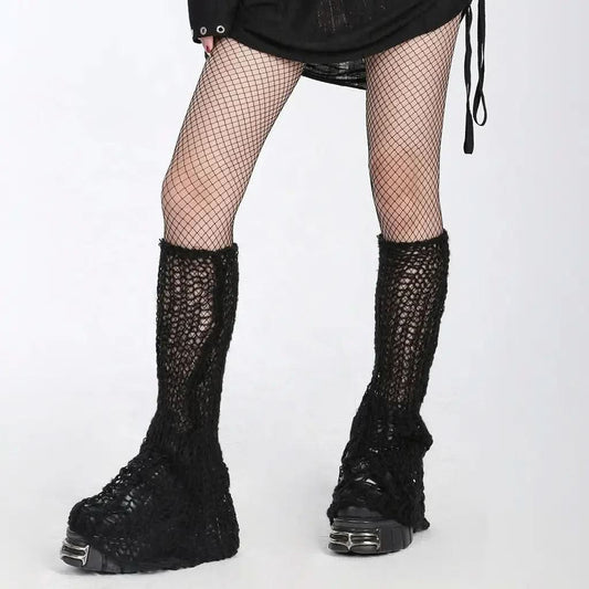 Zelda Distressed Leg Warmers - Black My Store
