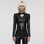 Zine Faux Leather Top PunkRave