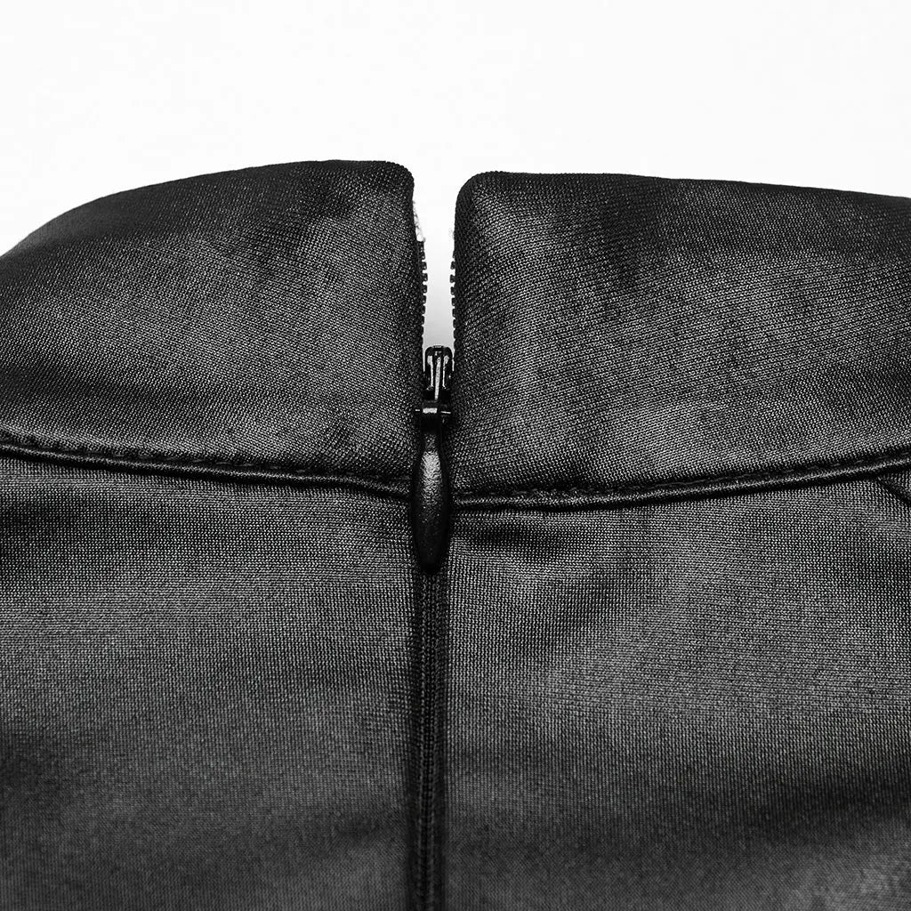 Zine Faux Leather Top PunkRave