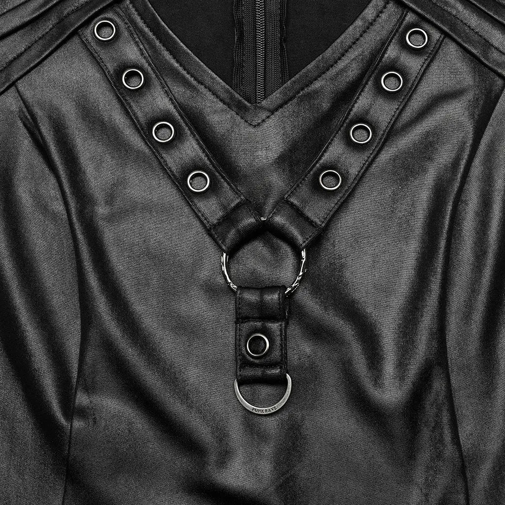Zine Faux Leather Top PunkRave